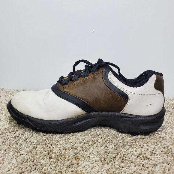 Footjoy Golf Shoes Mens 8 Leather Brown Colorblock Removable Spikes Low Top - Picture 4 of 12